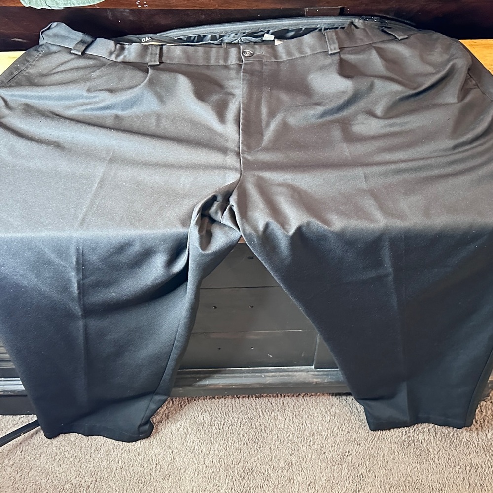 Big and tall expanded waste, dress pants, permanent crease